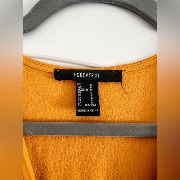 Forever21 - Mustard Yellow Bodysuit - Size S - Picture 3 of 3